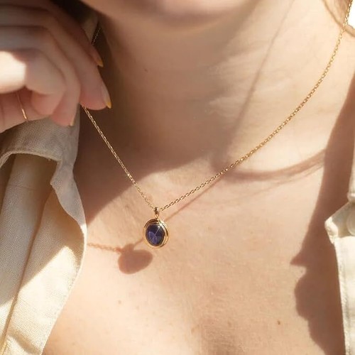 NATURAL BLACK ONYX GEMSTONE 925 STERLING SILVER WEDDING WOMENS PENDANT NECKLACE - Picture 2 of 4