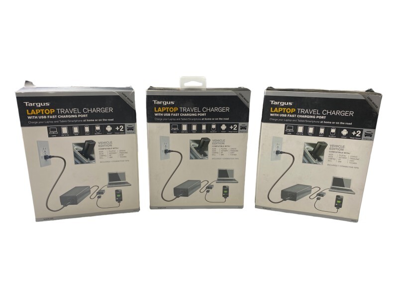 Targus Universal Laptop Charger APA90US Black 90w Watts Lot of