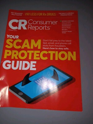 #ad #ad Consumer Reports Magazine August 2023 Scam Protection $9.08