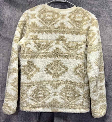 The North Face Sz 14/16 Youth Girls Fuzzy Soft Sweater Logo Geometric Long Sleev - Bild 2 von 9