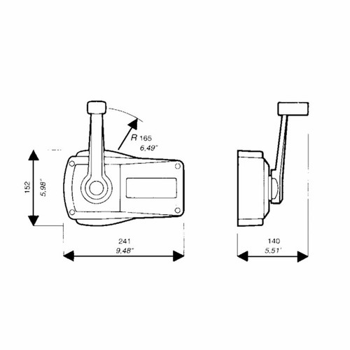 COMANDO B89 MONOLEVA ULTRAFLEX BARCA WHITE SINGLE LEVER SIDE MOUNT CONTROLS - Imagen 2 de 3
