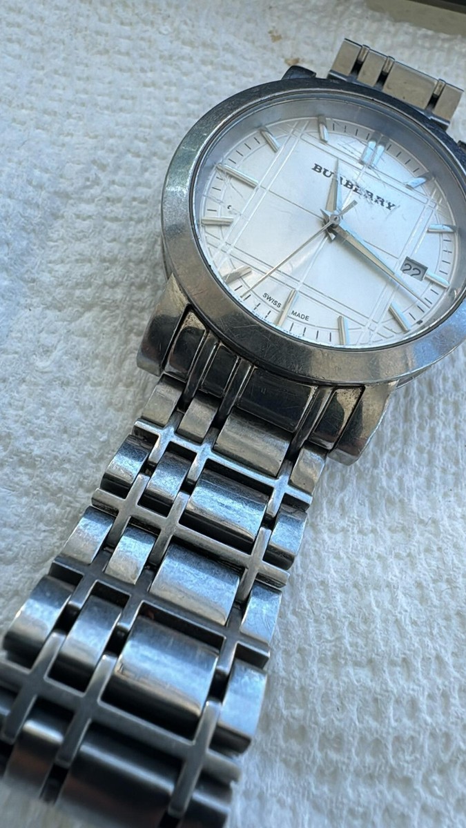 Burberry BU1358 Two-Tone Stainless Steel Swiss Made Calendar Watch