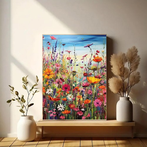 Diamond Art Painting Kits for Adults, Sea of Flowers 5D Diamond Painting Dots Ar - Picture 3 of 8