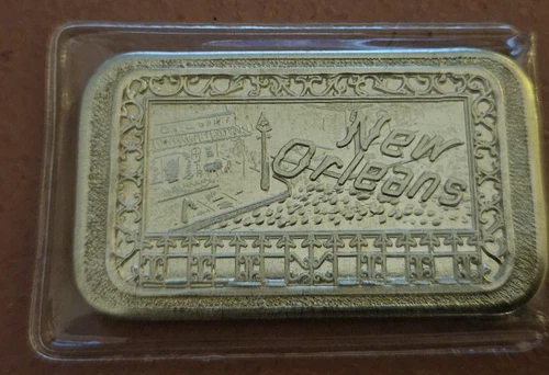 1 Troy Oz 999 Silver New Orleans Vintage Bullion Bar Mother Lode Mint