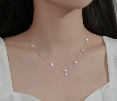 GEPUNZT 925 Sterling Silber Kleeblatt Halskette, Blume Halskette, GESCHENKTÜTE INC