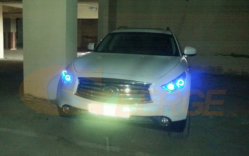 Anillos halo ojos de ángel LED RGB multicolor RGB LED multicolor para Infiniti FX30 FX35 FX37 FX50 QX70 - Imagen 6 de 11