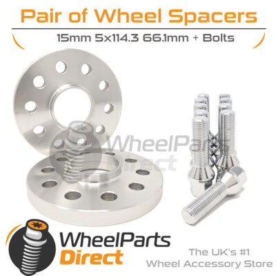 #ad Wheel Spacers amp; Bolts 15mm for Vauxhall Vivaro B 14 18 On Aftermarket Wheels GBP 39.99