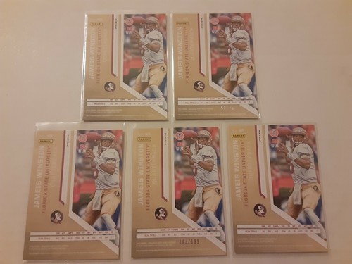 Prizm Draft 2016 Jameis Winston Prizms lotto 5 viola shock/99 rosso mimetico, blu argento - Foto 7 di 10