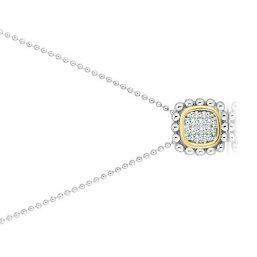 Phillip Gavriel Design Diamond Necklace 18k Gold Sterling Silver Popcorn Design - Picture 5 of 6