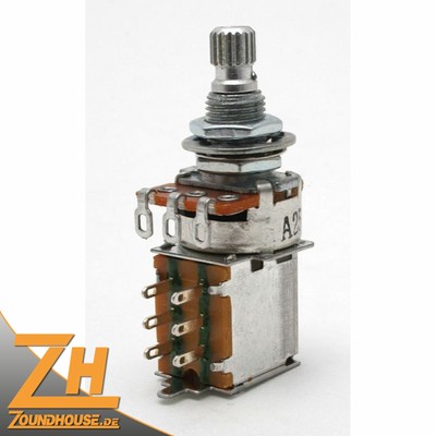 Push pull Poti Potentiometer 250 Kohm Log kurz Strat