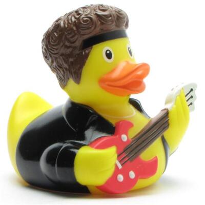 Badeente Rockstar Ente Quietscheente Quietscheentchen Gummiente Plastikente