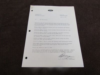 1977 FORD C LN F B C LT LTS LNT Sonderausstattung Verfügbarkeit Und Preisliste