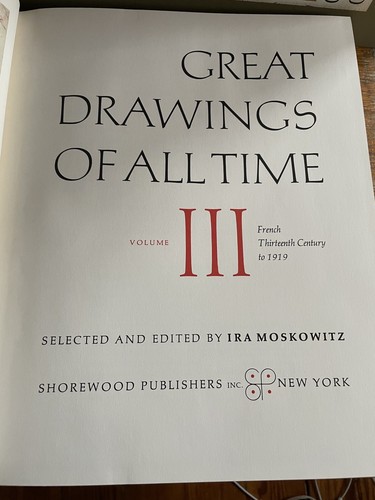 Great Drawings of All Time Volume 3 Fine Art Illustration Plates French 13-20c - Imagen 3 de 16
