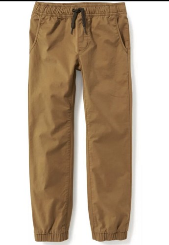 built in flex twill joggers