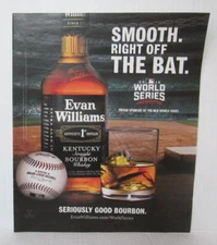 EVAN WILLIAMS BOURBON WHISKEY MLB WORLD SERIES 10"X12" Magazine Ad LM6
