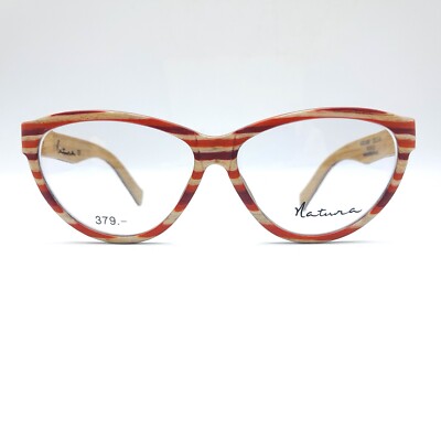 Natura Brille Handcrafted Mod.3057 Col.D-14 Neu 55 15 125 Rot/braun Holz