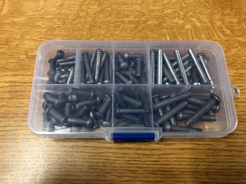 100 + Piece, 1/8", 5/32", 3/16", Solid Rivet Assortment. - Picture 2 of 2