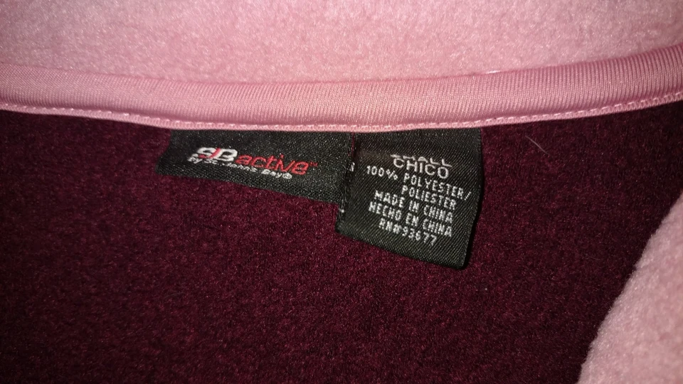 Chaqueta pulóver de lana púrpura pequeña SJB Active para mujer Foto 3 de 4