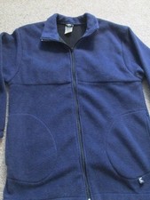Men's Fleece Jacket Blue zip down front Size Medium