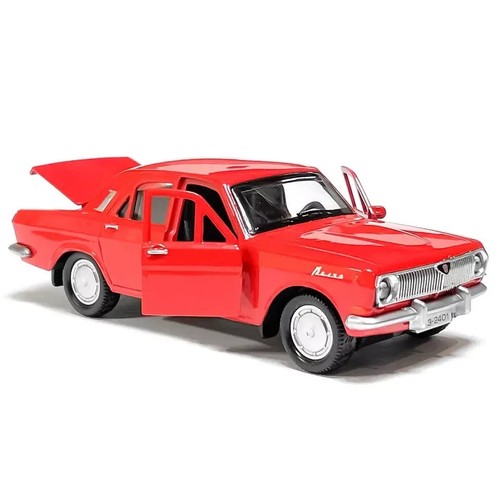 GAZ 2401 Volga Metal Model Diecast Car Scale, Collectible Toy Cars, Red, 1/36 - Picture 3 of 6