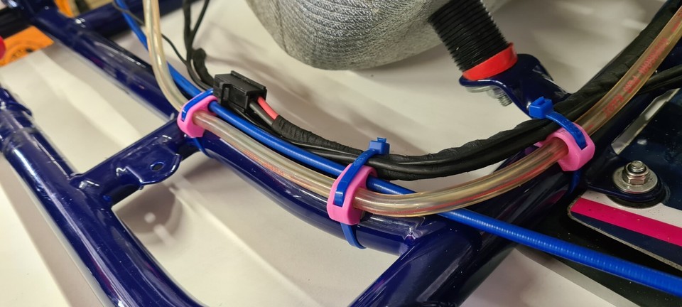 Kart Chassis Mounts Holder Fuel Pipe & Throttle Cable / Rotax / Iame ...