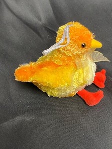 TY Basket Beanie 2002 "Chickie" Orange &Yellow W/ Jingle Decoration Hanger MWMTs