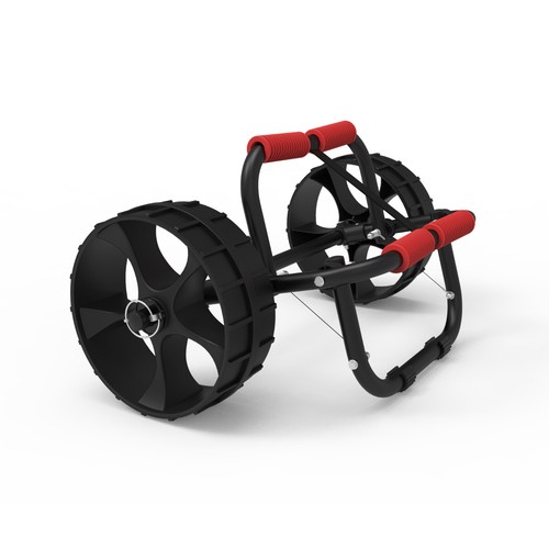 Bend Kayak Canoe Boat Carrier Rack Dolly Trailer Trolley Transport Cart Wheel - Picture 2 of 6