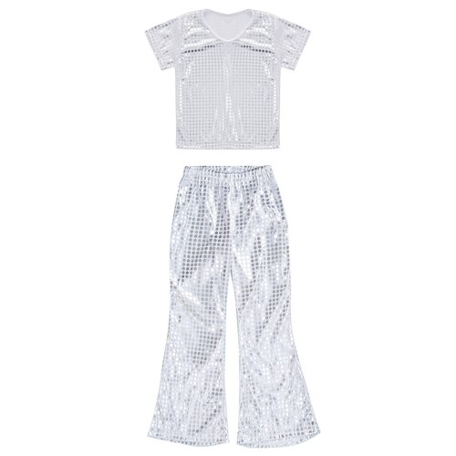 Abiti svasati per bambini ragazze vestito festa set ragazzi costume abbigliamento danza jazz - Foto 27 di 64