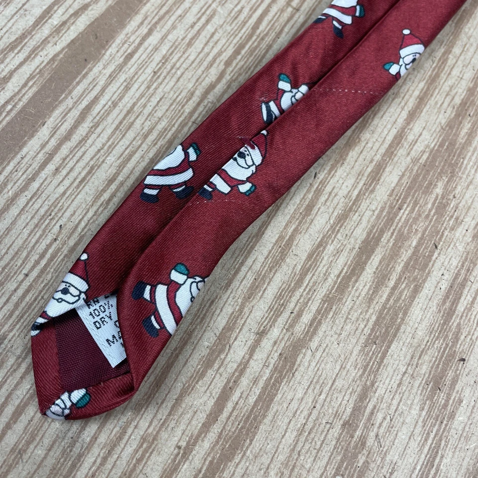 "Corbata de cuello Surrey para hombre roja Papá Noel accesorio navideño 60"" de largo" Foto 3 de 4