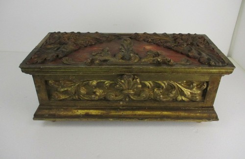 18. Jahrhundert verzierte französische Holzdecke Hochzeit Hoffnung Brustkorb wunderschön!! - Bild 2 von 12