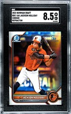 2022 Bowman Draft Chrome 1st #BDC-168 Jackson Holliday Refractor SGC 8.5