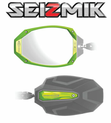 Green Seizmik Photon Side View Mirrors for 2020-2023 Kawasaki Teryx KRX 1000