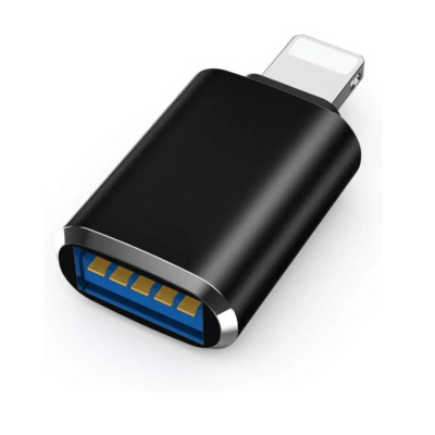 USB A OTG Adapter für Apple   Datenadapter für iPhone/iPad 12 14 Pro Max Schwarz