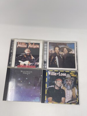Willie Nelson CD Lot Of 4 Merle Haggard Leon Russell Stardust In Concert Country
