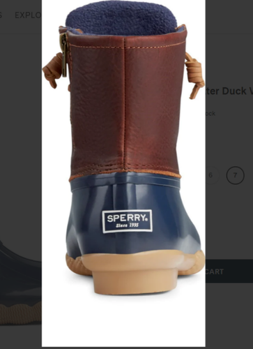 Sperry Damen Saltwater Duck Weather Boot hellbraun/marine - Größe UK.8,5/EU.42,5 - Bild 4 von 6