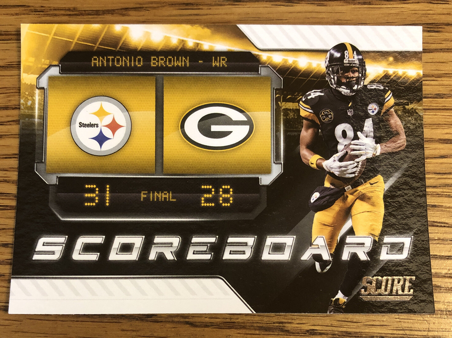 Antonio Brown 2018 Score Scoreboard Steelers Card #11   *6572*