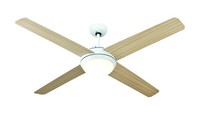 Energiespar Deckenventilator Mit Led Florida Weiß Eiche LüFter Mit Fernbedienung