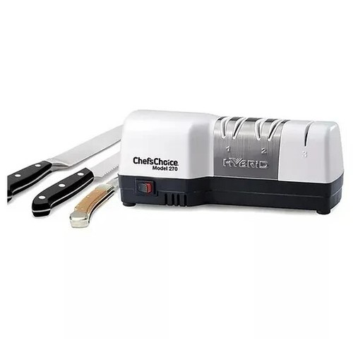 Chefs Choice 270 Diamond Hone 3 Stage Hybrid Electric and Manual Knife Sharpener - Picture 2 of 5