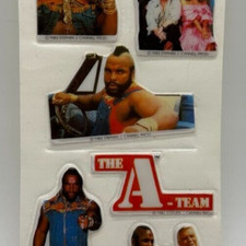 Retro Puffy Sticker Sheet A-TEAM MR T 1983 Vintage Television Eighties Retro TV