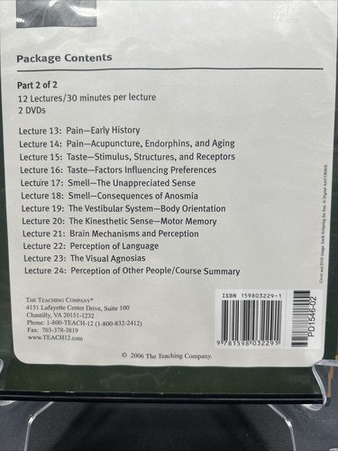 The Great Courses Sensation, Perception And The Aging Process DVDs - Picture 12 of 17