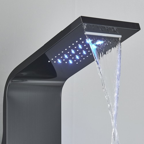 LED Panel de Ducha Moderna Acero Inoxidable Columna de Hidromasaje Para Baño - Imagen 164 de 207