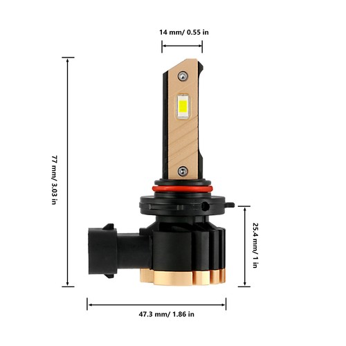 AUXBEAM Canbus 9005 H11 9145 LED Headlight High Low Beam Fog Light 30000LM 120W - Picture 11 of 12