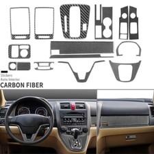 Kit interior completo de fibra de carbono real de 20 piezas embellecedor de tablero para Honda CR-V CRV 2007-2011