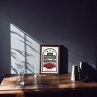 Old Bushmills Style Wooden Framed Small Mirror | Pub Mirror 33x23 cm
