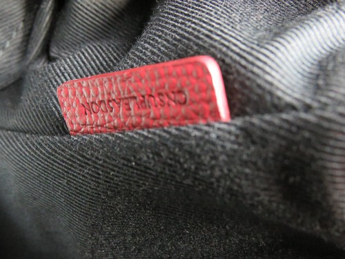 $1650 BURBERRY SM BANNER CRIMSON LEATHER CHECK CANVAS SHOULDER SMALL TOTE BAG - Picture 15 of 16