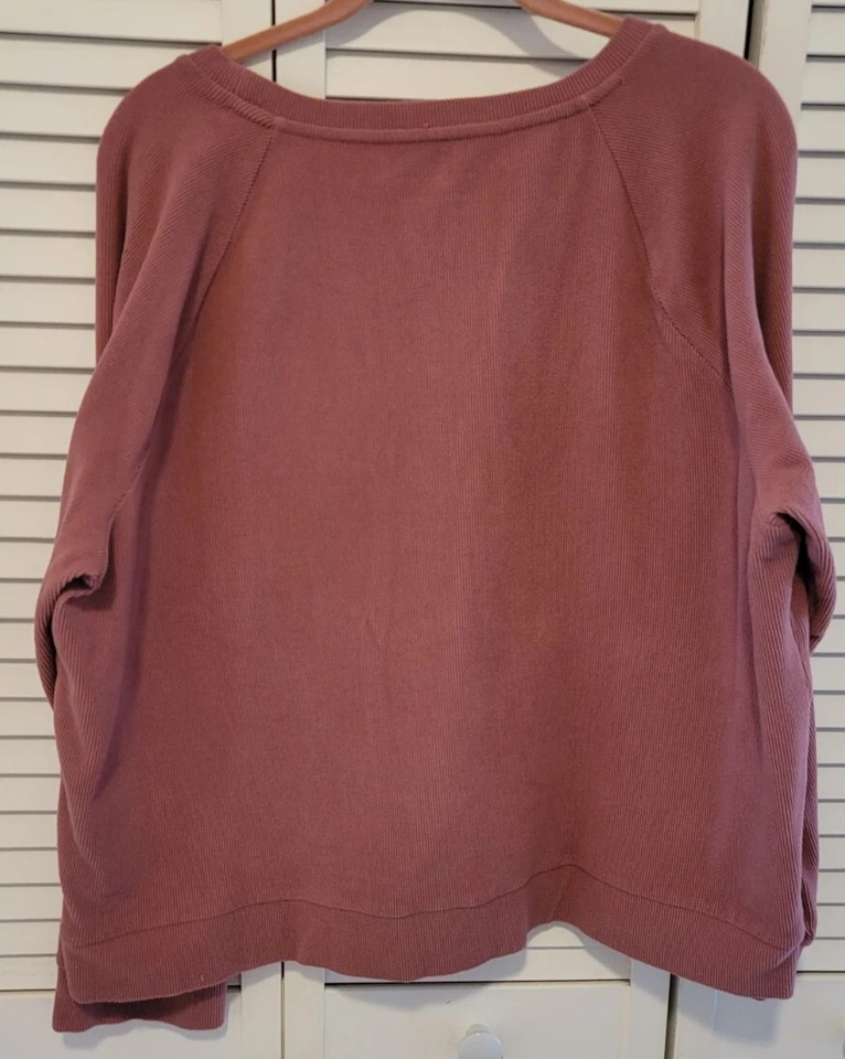 Sudadera Andrew Marc Marc Ny Rosa Acanalada Mujer Talla XXL Súper Suave Foto 2 de 3