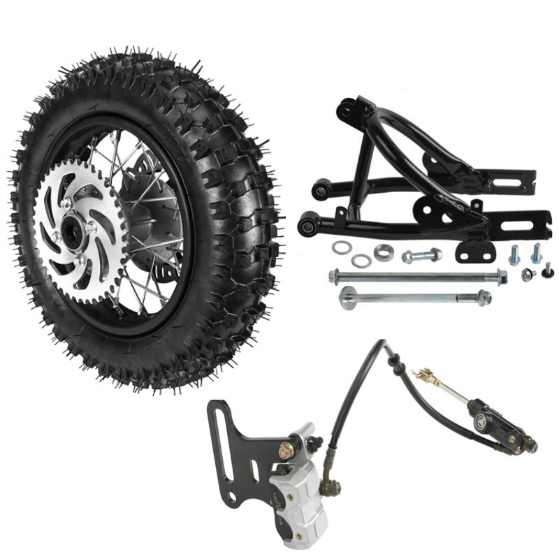 10" Rear Wheel 3.00-10 Tire Rim Swing Arm Disc Brake XR50 SSR CRF50 Pit Bike