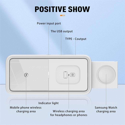 Supporto Caricabatterie 3 in 1 Dock di Ricarica per Apple Watch Serie Air Pods iPhone Station - Foto 6 di 17