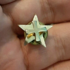 Star and Cross Vintage Metal pinback
