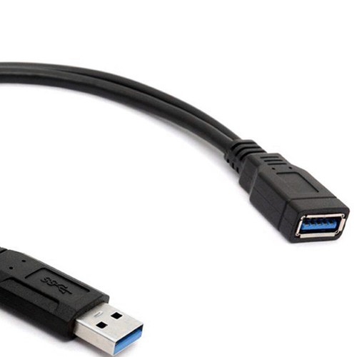 USB 3.0 Female to Dual USB Male Extra Power Data Y Splitter Extension Cable - Bild 3 von 5